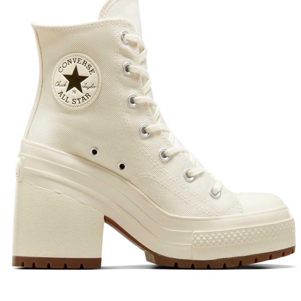 Converse Women's Off-White Platform High-Tops Size 7.5